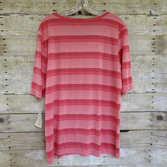 NWT LuLaRoe Gigi Top 3XL - Ombre Pink Stripes - Picture 3 of 8